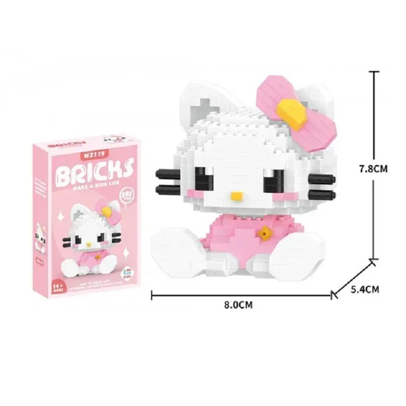 Sanrio Аниме Строительные Блоки Кавайные Хелло Китти Куроми Моя Мелоди Синнаморолл Алмазные Строительные Блоки Кукла Игрушка Подарок на День Рождения для Детей