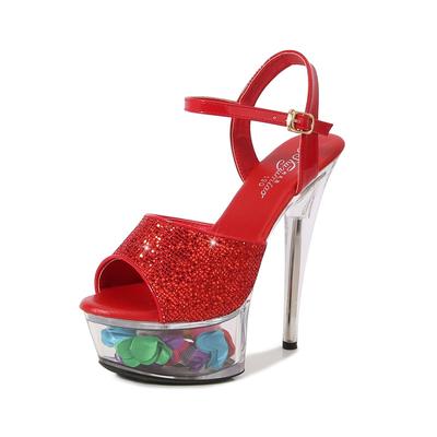 Женские туфли на шпильке, пикантные подиумные модели со стразами, туфли с кристаллами, свадебные туфли, банкетная обувь, серия 190, каблук 15 см, платформа LFD 4,5 см