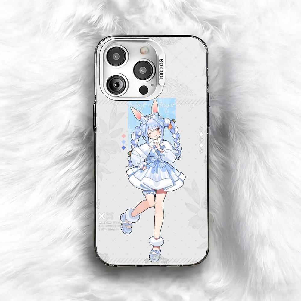 Чехол для телефона Holo-Usada Pekora для iPhone 16 17 15 14 12 13 Pro Max Черный цвет Ударопрочный чехол