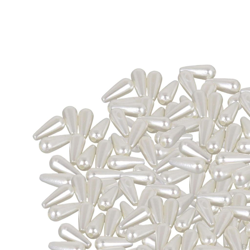 Жемчужные бусины, свободный жемчуг, искусственный жемчуг в форме капли, бусины в форме капли с отверстием для ожерелья