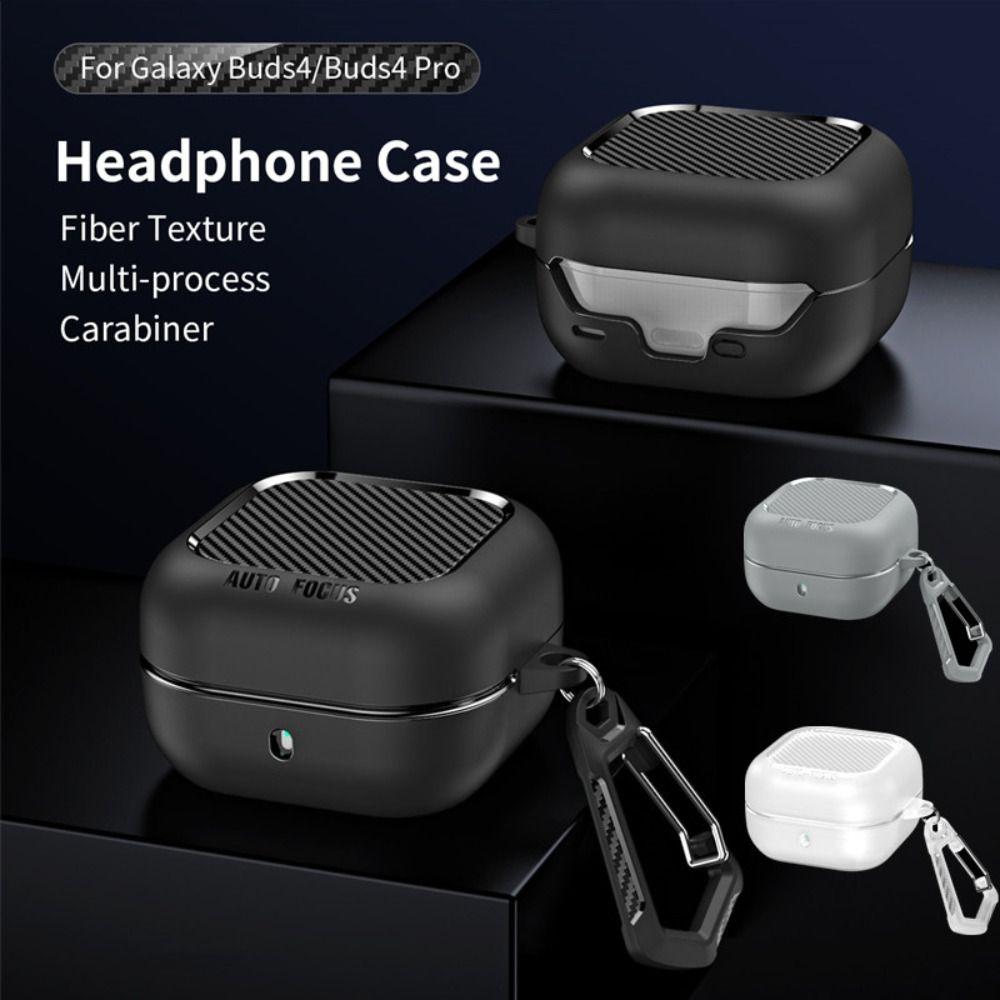 С карабином Защитный чехол Ударопрочный чехол для наушников для Samsung Galaxy Buds4/4pro Для путешествий