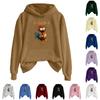 Women's Fashionable Casual Long Sleeve Hooded Printed Sweatshirt