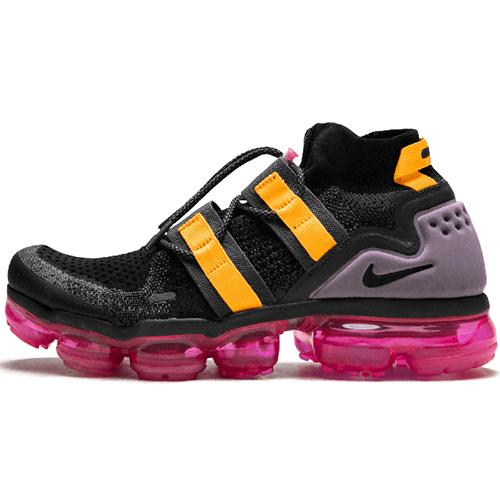 Nike Air VaporMax Utility 'Pink Blast' (Unisex) Black / Gridiron / Pink Blast Running Shoes AH6834 006