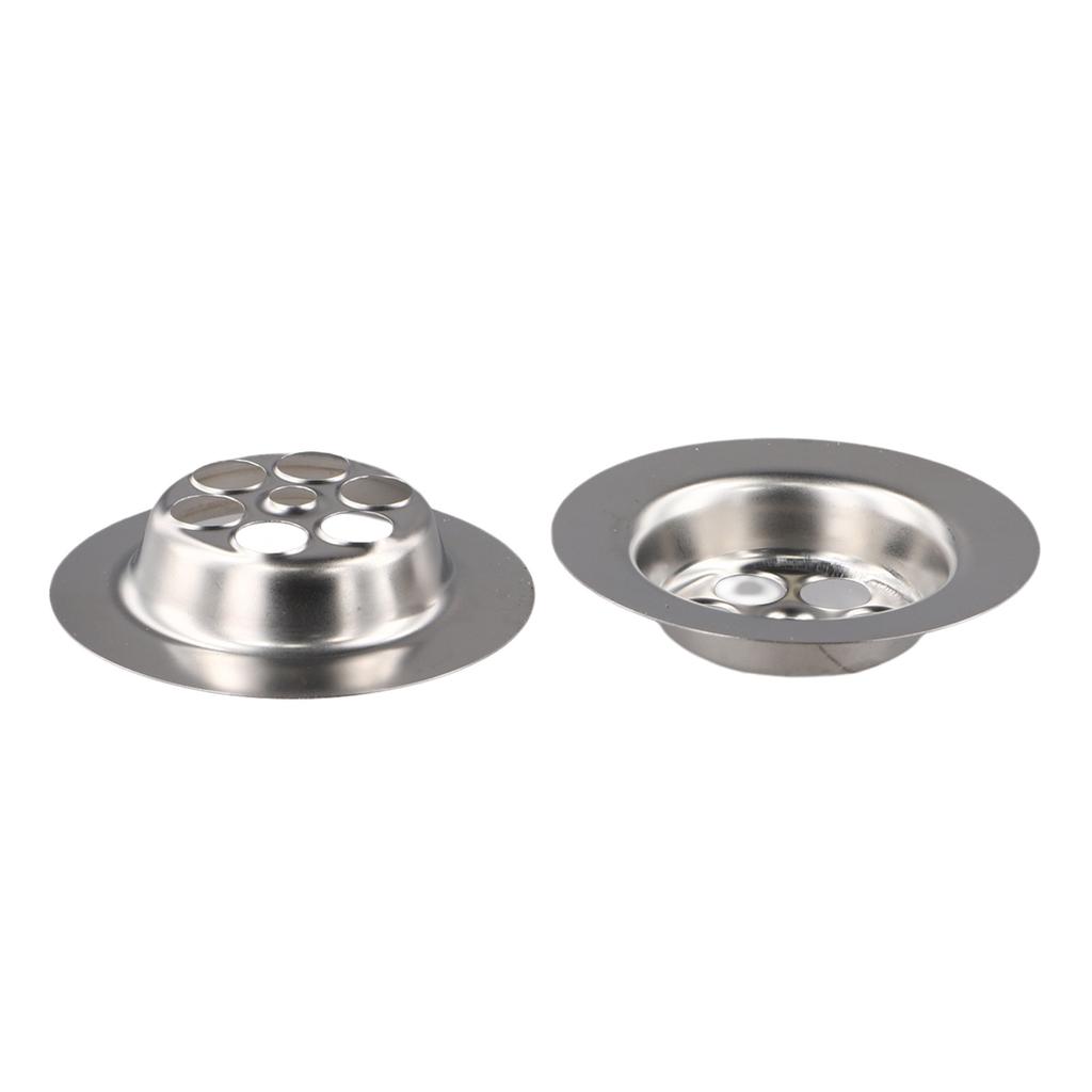 2Pcs/Set Stainless Steel Sink Strainer With Screw Bathtubs Bath Hole Spare Replacement Kitchen Bathroom Basin Accessories