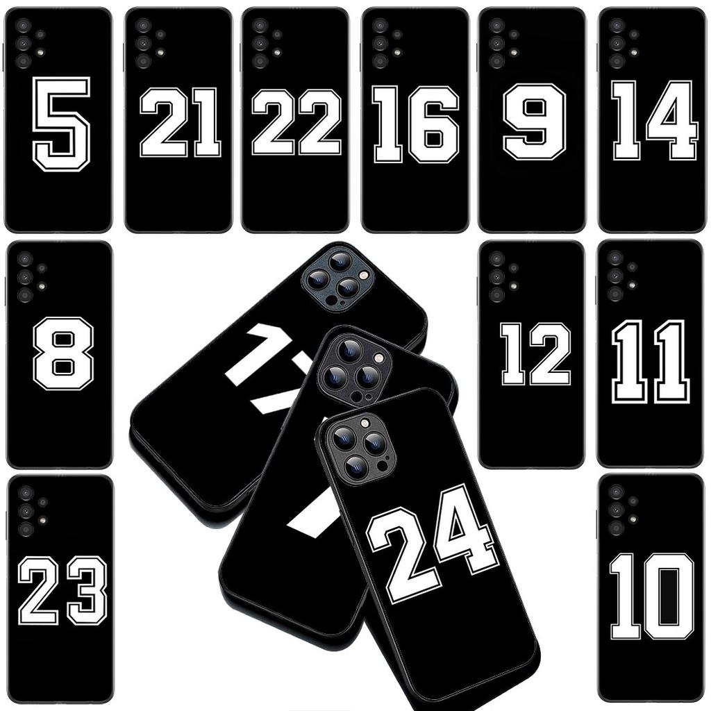 Number Football Basketball Sport Lucky Cover for Samsung Galaxy S10 Lite S8 S9 Plus A33 A34 A31 70 A71 A72 Note 20 9 8 Case