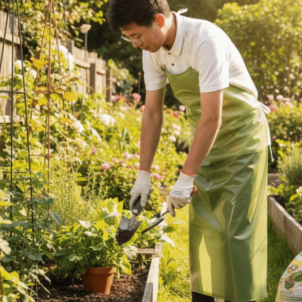 Anti-fouling Waterproof Apron Professional Adjustable Elastic Tie Neck Apron Labor Protection Multi-functional Wash Shop Bib