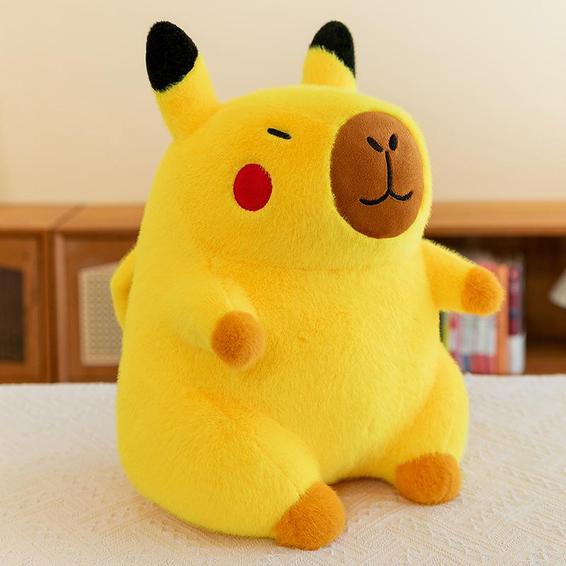 30/38/50Cm Cute Pikachu Capybara Plush Toy Kawaii Stuffed Doll Animals Soft Pillow Doll Toy Cartoon Decoration Xmas Gift