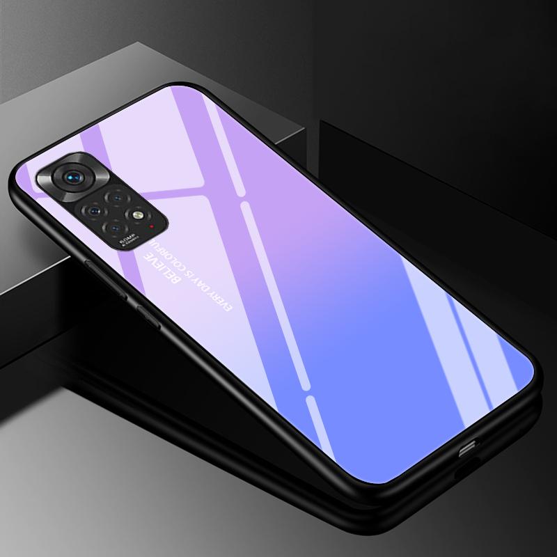 Для чехлов Redmi Note 11 Note 11S Закаленное Стекло Жесткая Задняя Крышка Для Xiaomi Redmi Note 11 12 13 Pro Plus 5G Чехол Funda Note11 S