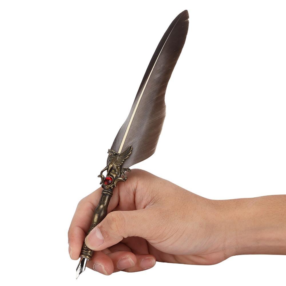 Stainless Steel Dip Pen Feather Shaft Engraved Dip Pen Feather Dip Pen Calligraphy Practice