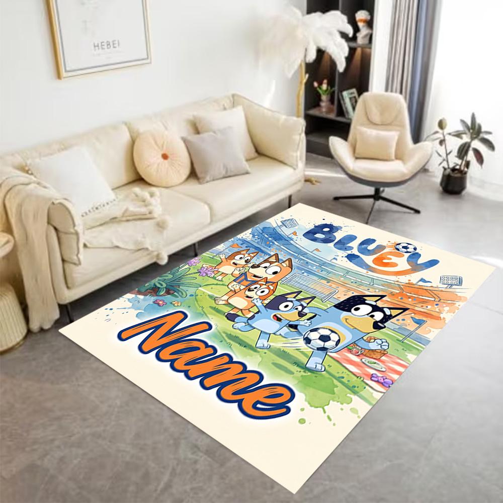 Soccer Fun All Ages Customize Text Area Rug Perfect for Outdoor Study room Decorate room Game Room Antislip Carpet Office home decor