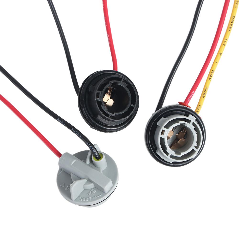 Round Socket Turn Signal Light Headlight Lamp Holder Light Base Light Bulb Holder Light Bulb Socket