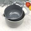 4pcs/set with Pour Spout Mixing Bowl Set with Handle Snacks Basin Salad Bowl  Vegetables