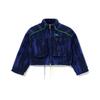 Li Ning 21FW Wu Chuang Wu Yi флисовая спортивная куртка с воротником-стойкой на молнии с коротким рукавом женские куртки синего цвета AFDR808-2