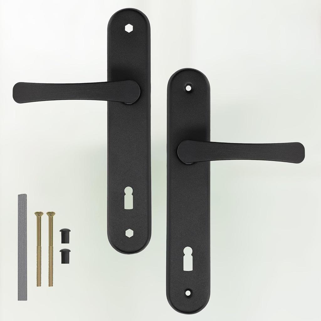 Door handle, length: 90 cm, aluminum, BLACK KEY