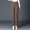 Trendy Mom Pants for Women: Slim Fit, High Waist, Large Size, Elastic Casual Straight Pants for Spring and Summer.