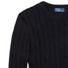 Polo Ralph Lauren SS23 Однотонный свитер крупной вязки с вышивкой Женский свитер Черный WMPOSWENC020663-001