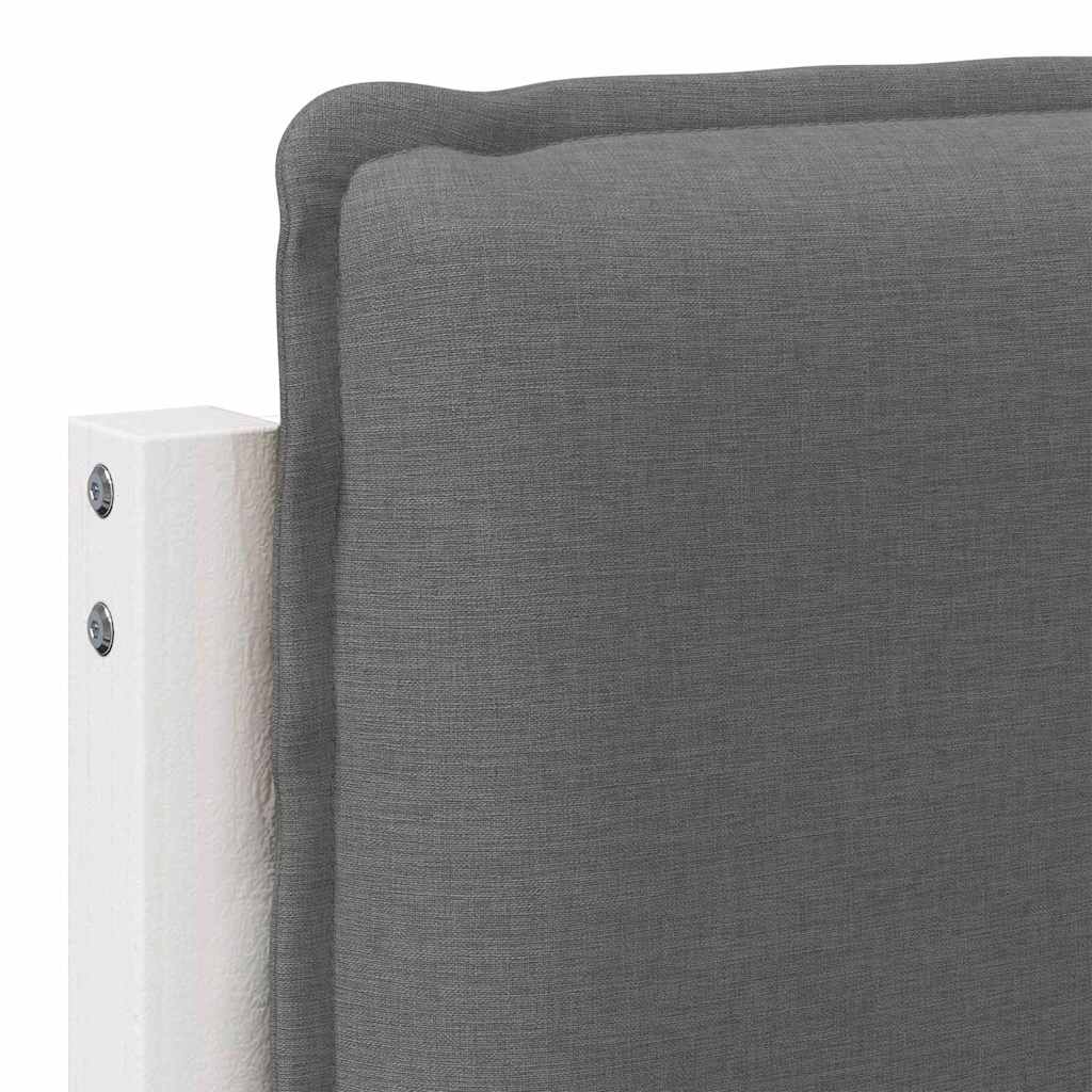 Upholstered Headboard with Headboard in White and Light Grey 75 cm