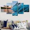 5 Pieces Canvas Artwork Interior Poster Painting Nature Ocean Waves Palm Trees Wallpaper Home Decor Modular Picture Print No Frame