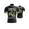 Прочная мужская велосипедная майка с коротким рукавом на молнии от команды Turtle Cycling - Дышащий полиэстер, Быстросохнущая, с задним карманом - Идеально подходит для горного велосипеда