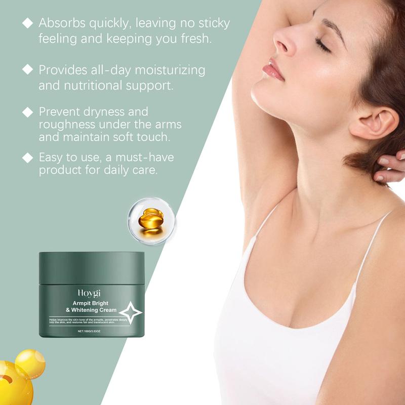 Hoygi 100g Underarm Whitening Cream Elbow Knee Dark Skin Bleaching Even Skin Tone Imrpove Dullness Melanin Brighten Body Cream