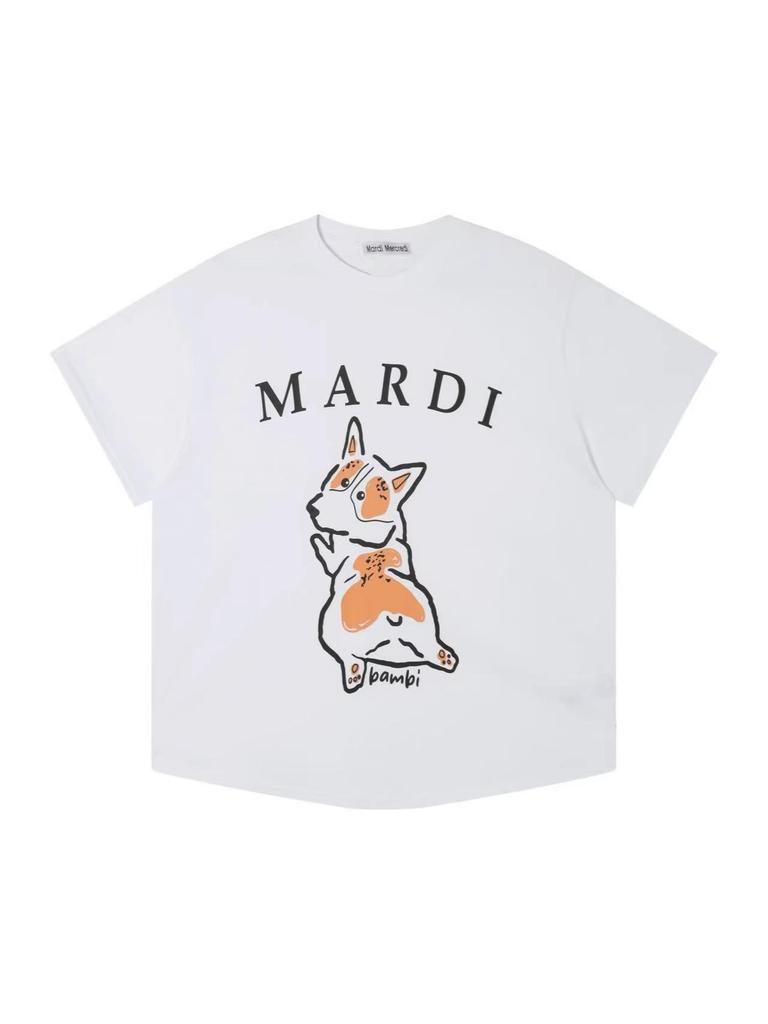 Korean Christmas Limited Edition Corgi Puppy Loose Casual Round Neck Top