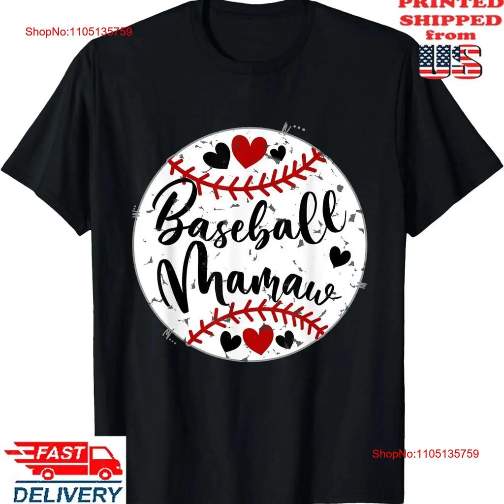 Baseball Mamaw Women Love Funny Cute Mothers Day T Shirt vintage Washed fashion Comfortable Versatile designer clothes