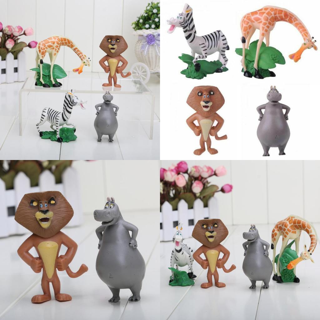 Фигурки из мультфильма «Мадагаскар» Мини и милые игрушки для детей Безопасный ПВХ материал