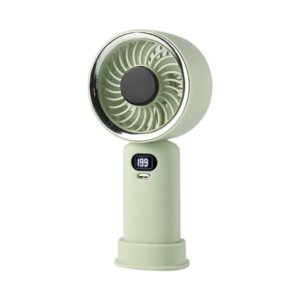 USB Rechargeable Handheld Fan Digital Display Personal Fan Portable Fan Student Use
