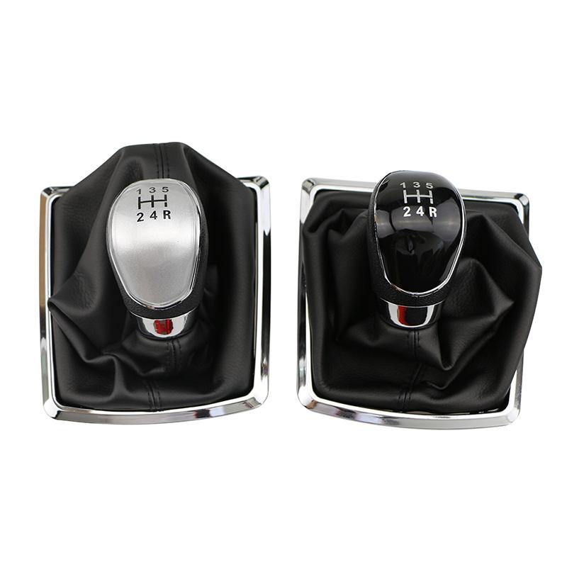 5-6-скоростная ручка переключения передач из АБС-пластика/кожаные гетры для Ford Focus 2 MK2 2005-2011 Fiesta Kuga