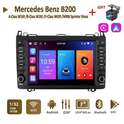 Android Авторадио для Mercedes Benz A-Class W169 B-Class W245 V-Class W639 W906 Sprinter Viano Carplay Автомобильный мультимедиа GPS 2din Авторадио 1+32 ГБ