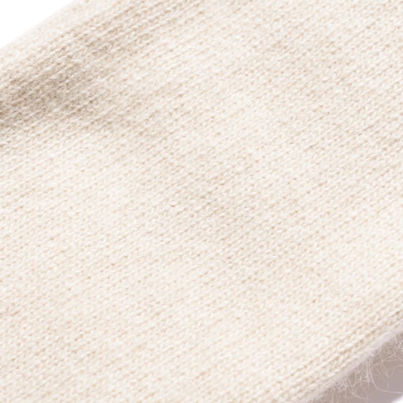 Двусторонний вязаный ободок для волос - кремовый