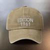Vintage  Limited Edition Washed Cap Casual Outing Sunshade Baseball Hat Fashion Couple Essential Hat Retro Style Printed