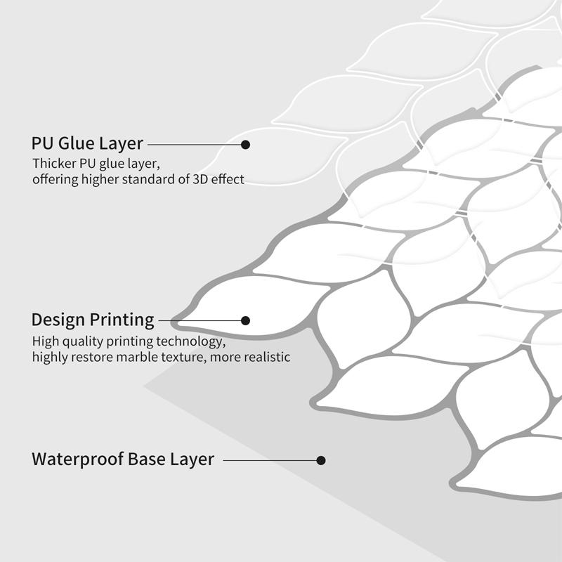 3D ПВХ Наклейка на стену Лист Тип Плитка Наклейка Самоклеящаяся Водонепроницаемая Кухня Ванная Комната Домашний Декор DIY 30 см X 30 см