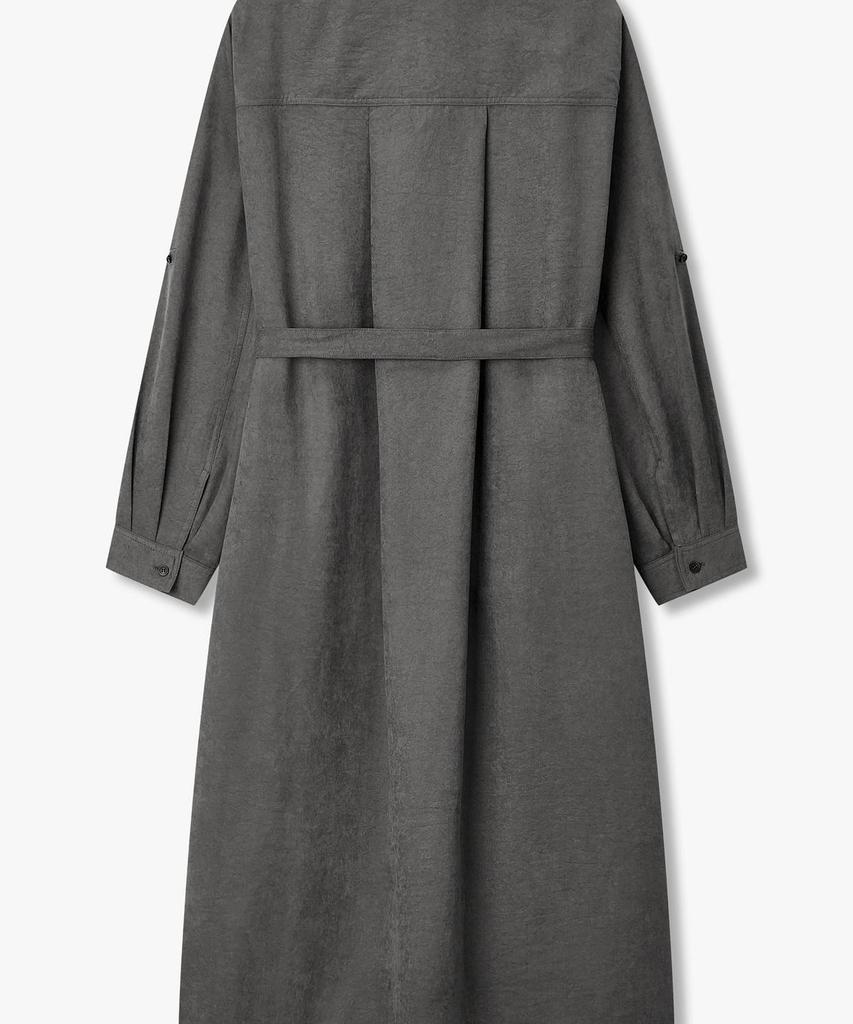Bobeu Belt Detail Soft Touch Dress _Charcoal_7156337003