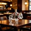Декоративная бутылка для ликера из высокоборосиликатного стекла с прозрачным корпусом для просмотра цвета вина и оставшегося количества перед наливанием