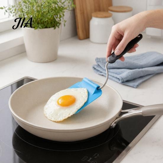 Compact Kitchen Spatula Fried Eggs Spatula, Adjustable Angles Design, Non-Stick Flexible Turner Non-stick Pan Heat Resistant Silicone Cooking