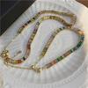 Adjustable Colorful Zircon Clavicle Necklace and Bracelet Set for Women