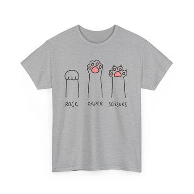 Rock Paper Scissors Cat Shirt | Cat T Shirt | Rock Paper Scissors Cat Tshirt | B