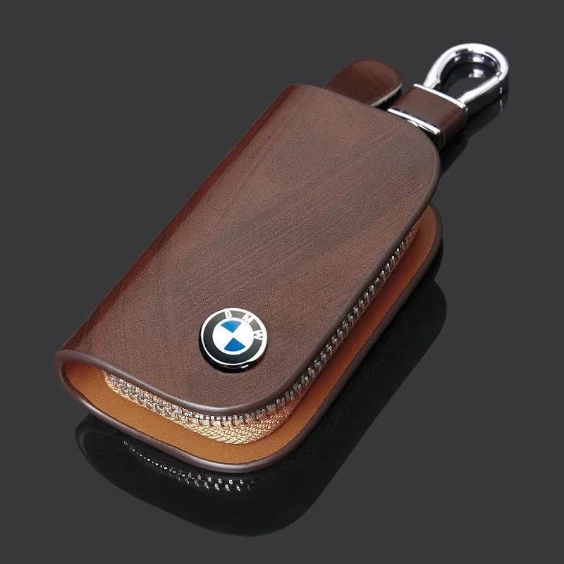 2025 Hot Leather Car Key Bag Keychain Case Storage Cover for BMW E39 E90 E91 E53 E60 E46 E63 F35 F34 F20 F82 G28 G30 G20 G60 Acc