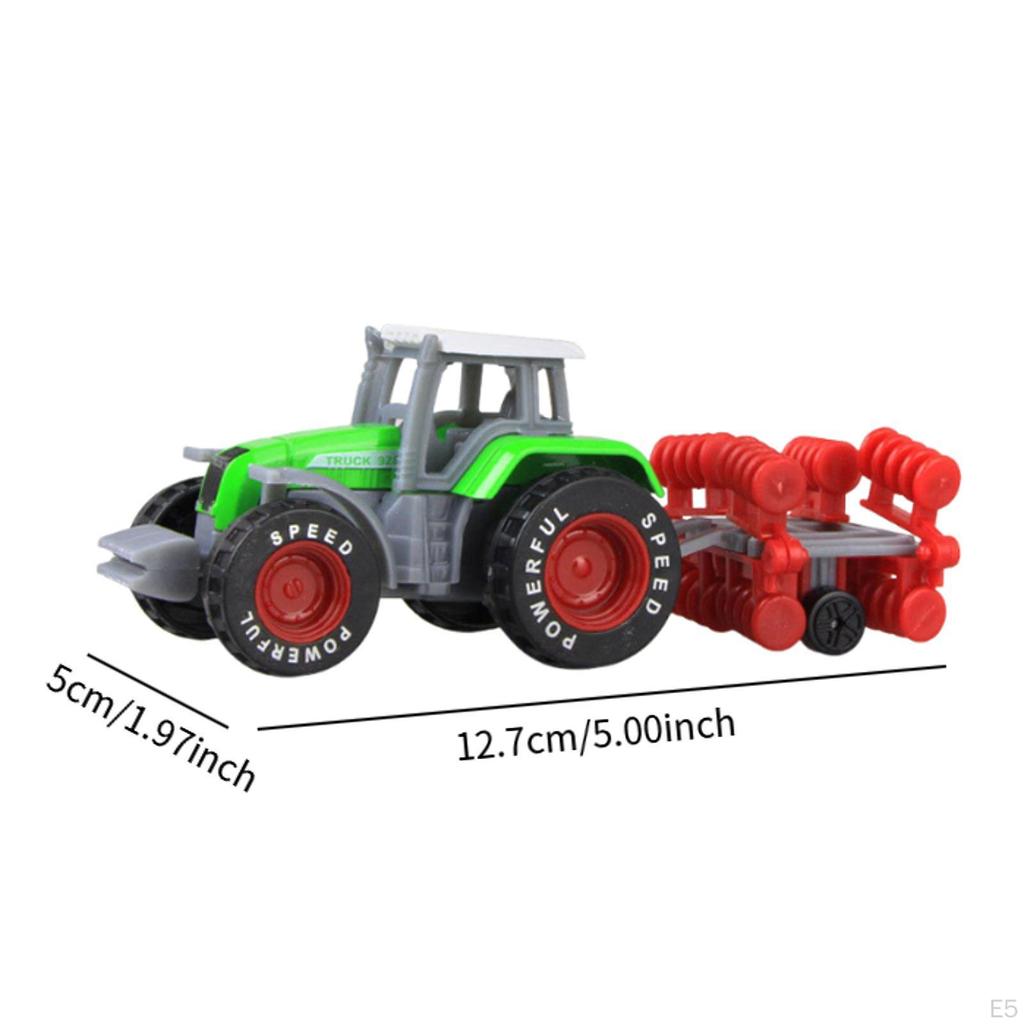 Сельскохозяйственный тракторный грузовик игрушка в подарок образовательный коллекционный толкай и иди с фрикционным приводом для