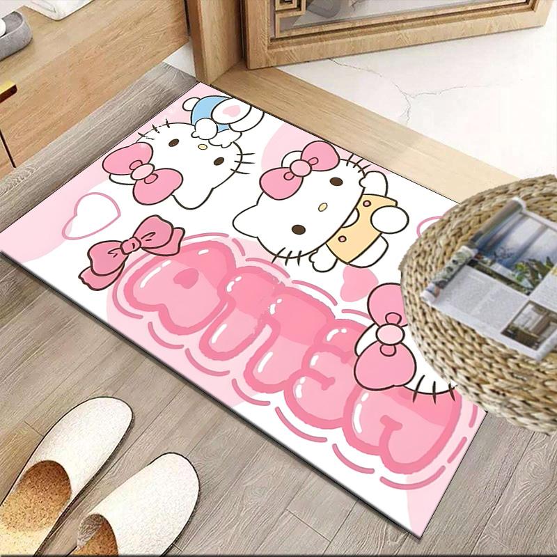 Pink Kitty Birthday Party Carpet, Kitchen Rugs, Yoga Mat, Non-Slip Mats, Rug for Bathroom, Living Room bedroom, Camping Rugs Christmas Gift