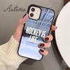 Ice Hockey Is Life Phone Case for iPhone 11 12 13 14 Pro Max Mini X XR XS SE 2020 6S 7 8 Plus Samsung Galaxy S21 S22 Cover Shell