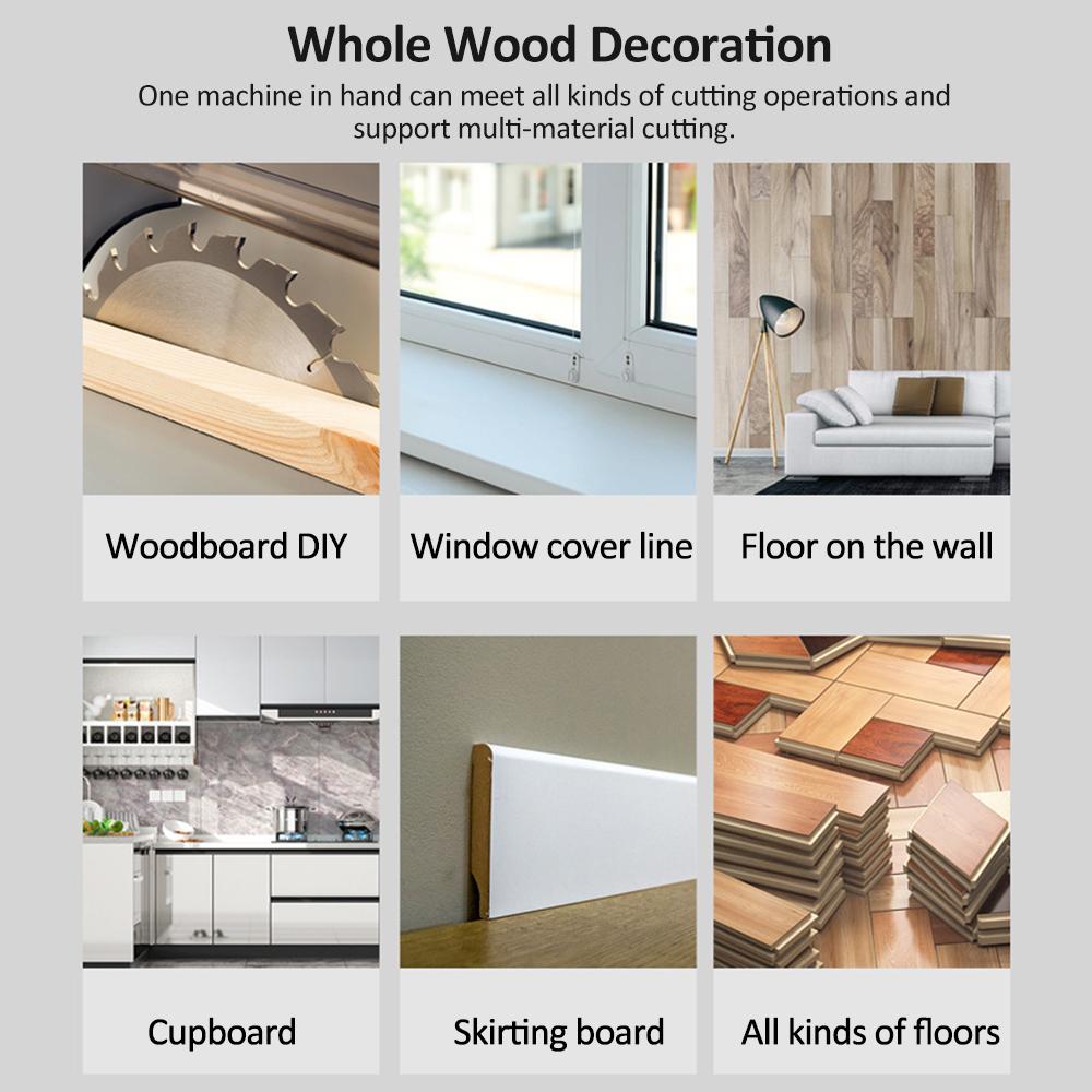 2500 Вт 340 мм * 280 мм Деревообрабатывающая декоративная настольная пила Недавно модернизированная столешница из нержавеющей стали с