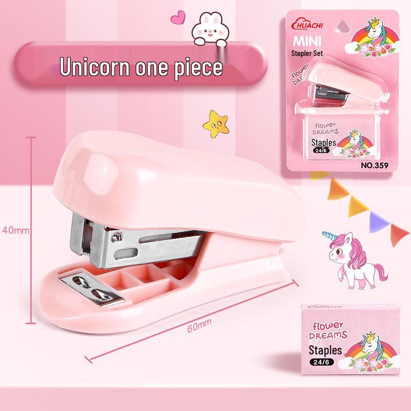 Мини мультяшный степлер: Удобный для детей, не требующий усилий, портативный и милый