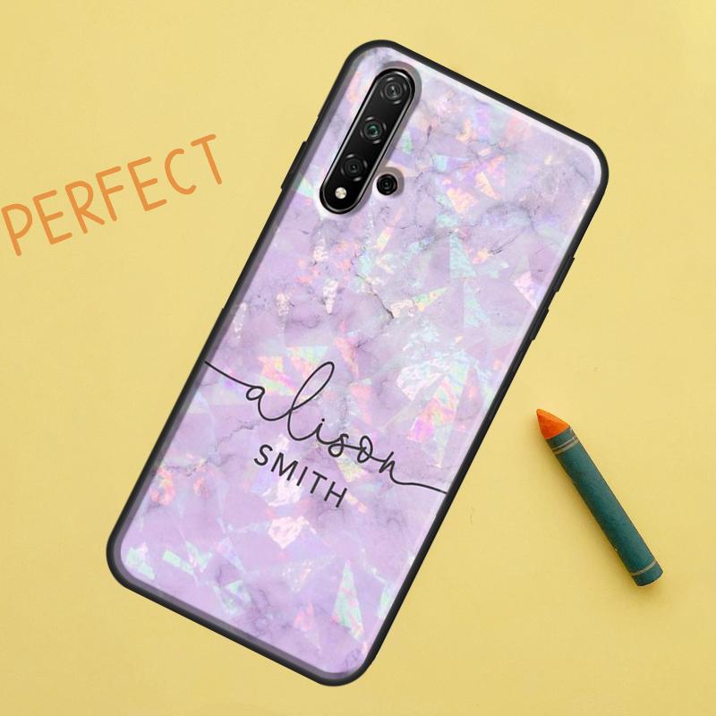Персонализированный именной акварельный чехол для Huawei P30 Pro P20 P40 Lite Nova 8i 7i 3i 11i 5T 9 10 SE Y60 Y61 Y70 Y90 P Smart Z