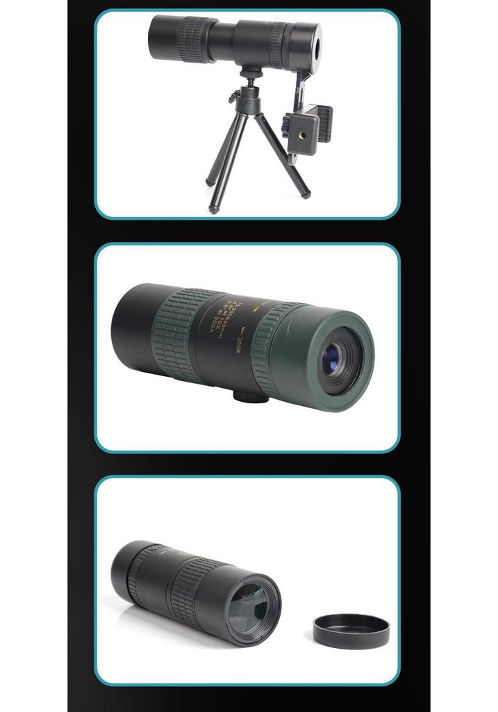 Universal Hawk 10-300x40 Variable Zoom HD Monocular Telescope for Mobile Photography