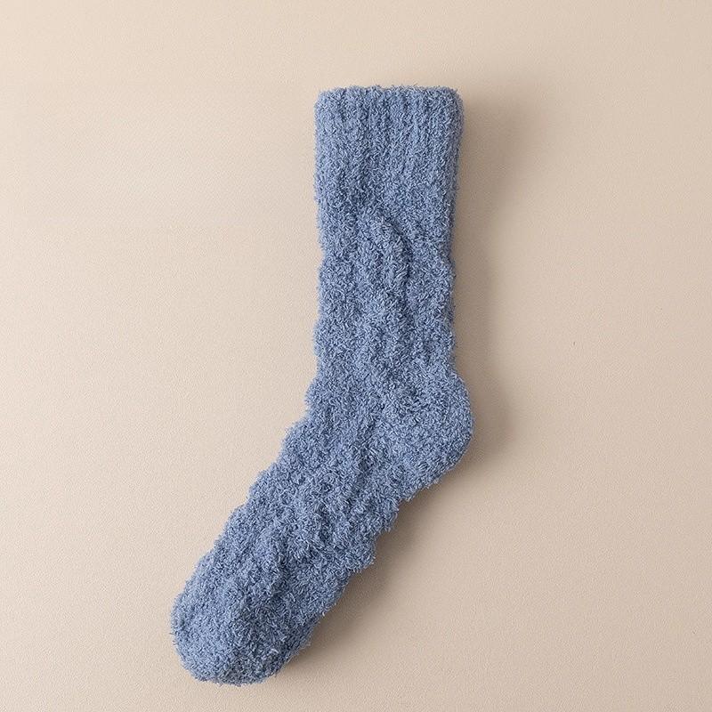 Носки мужские носки средней длины осенне-зимние толстые коралловые флисовые теплые зимние мужские носки дышащие впитывающие пот теплые плюшевые мужские носки