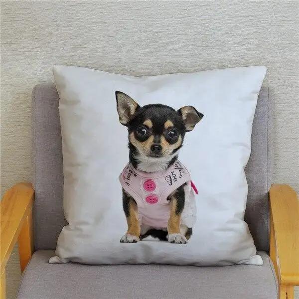 Милая Мини Собака Чихуахуа Декоративная Наволочка Офис Гостиная Автомобиль Украшения Дома Наволочка