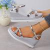 Women Wedges Sandals Summer 2025 New Casual Shallow Shoes for Women High Heels Open Toe Platform Sexy Designer Sandals