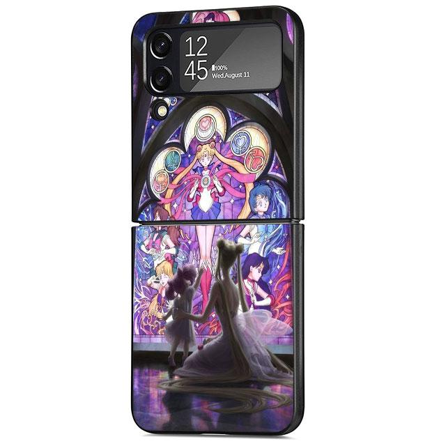Чехол для Samsung Galaxy ZFlip3 Z Flip 4 ZFlip Z Flip 3 5G ZFlip4 противоударный жесткий ПК Funda Japan Sailors-Cute Moons